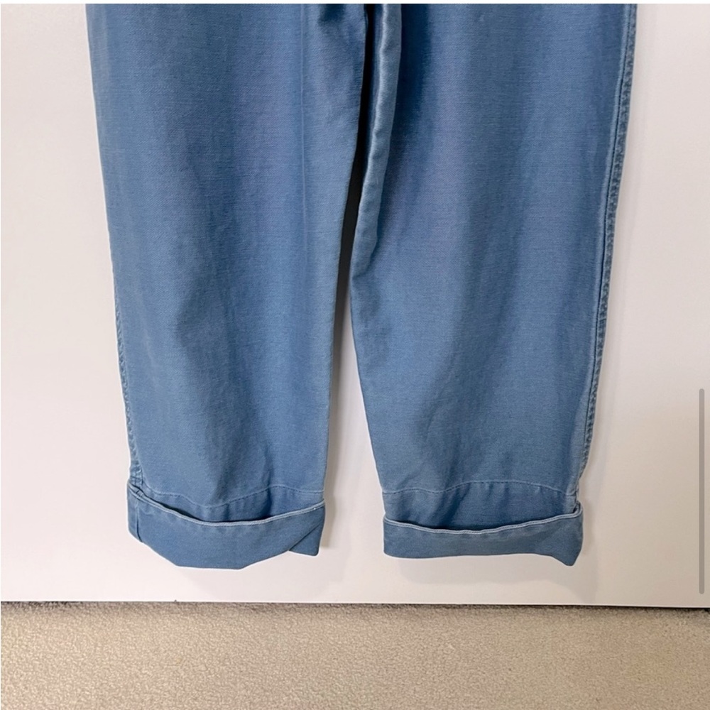 Caron Callahan Bethany Square Neck Sleeveless Denim Jumpsuit Blue LIKE NEW - Picture 8 of 16